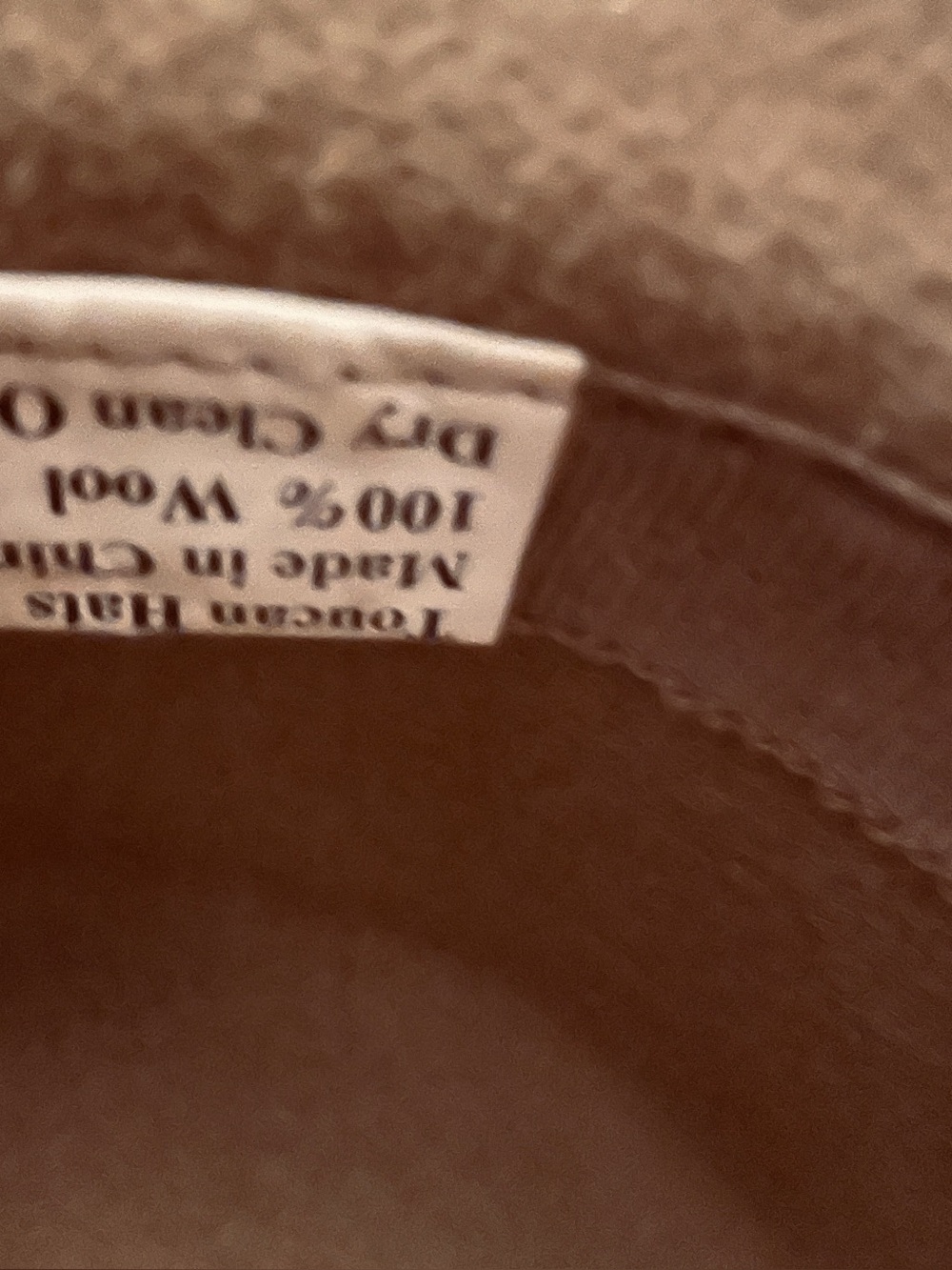 Womens Wide-Brim Felt Hat with Leopard Band - Tan Tuscan Hat - Picture 6 of 8